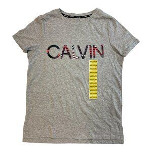 Calvin Klein Women's Soft Crew Neck Rolled Sleeve Graphic Logo T-shirt